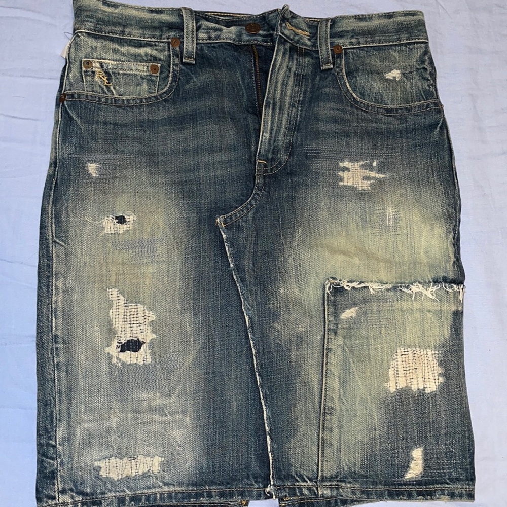 Polo jean denim skirt